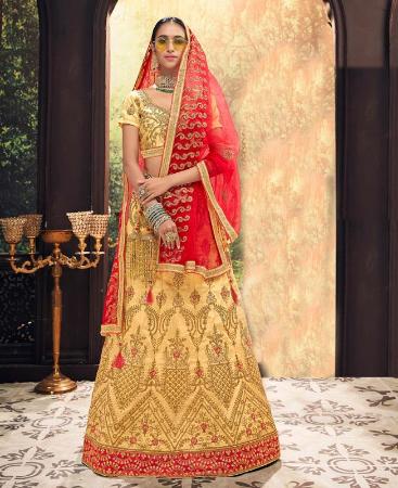 Picture of Nice Beige Lehenga Choli