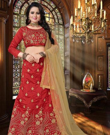 Picture of Sublime Red Lehenga Choli