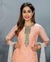 Picture of Well Formed Peach Straight Cut Salwar Kameez