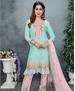 Picture of Amazing Mint Straight Cut Salwar Kameez