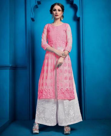 Picture of Amazing Pink Straight Cut Salwar Kameez