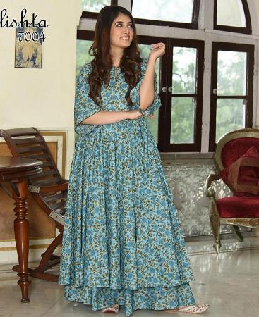 Picture of Appealing Sky Blue Kurtis & Tunic