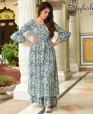 Picture of Ravishing Mint Cream Kurtis & Tunic