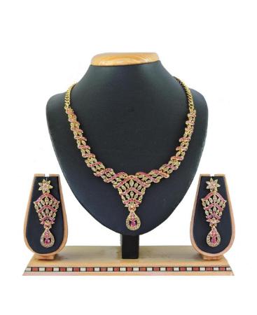 Picture of Classy Pink Necklace Set