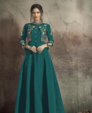 Picture of Taking Teal Blue Readymade Gown