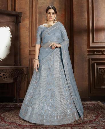 Picture of Beautiful Powder Blue Lehenga Choli