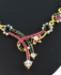 Picture of Charming Green+pink Necklace Set