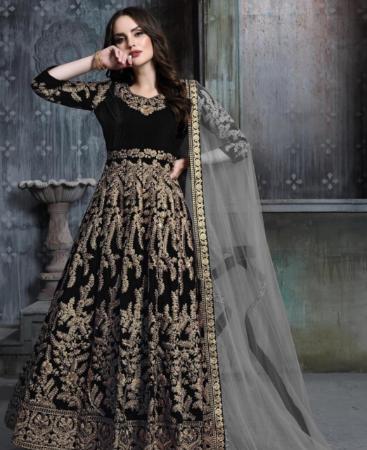 Picture of Marvelous Black Anarkali Salwar Kameez