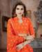 Picture of Alluring Bright Orange Silk Saree