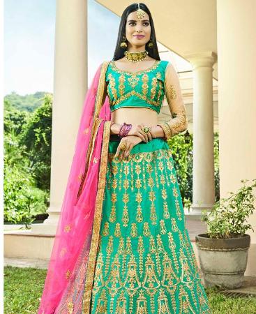 Picture of Sublime Light Green Lehenga Choli