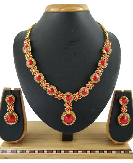 Picture of Sightly Red Necklace Set