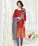 Picture of Grand Red Straight Cut Salwar Kameez