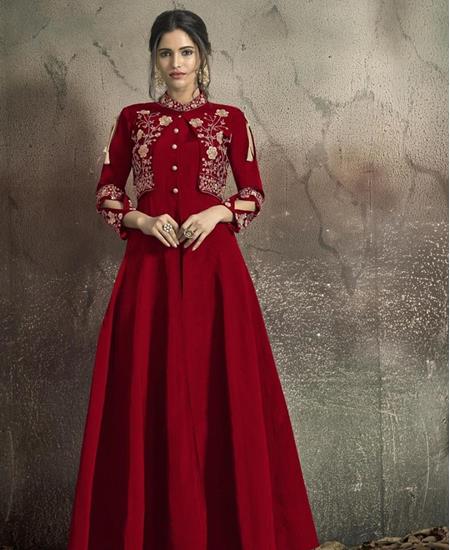 Picture of Appealing Red Readymade Gown