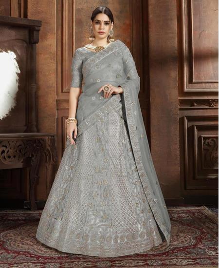 Picture of Sightly Grey Lehenga Choli