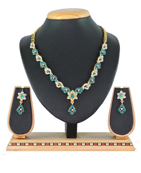 Picture of Beauteous Sky Blue Necklace Set