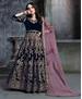 Picture of Appealing Navy Blue Anarkali Salwar Kameez