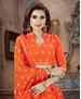 Picture of Alluring Bright Orange Silk Saree