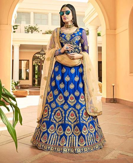 Picture of Delightful Blue Lehenga Choli