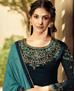 Picture of Graceful Teal Blue Straight Cut Salwar Kameez