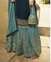 Picture of Graceful Teal Blue Straight Cut Salwar Kameez