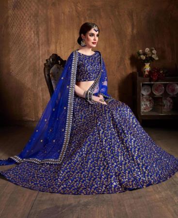 Picture of Superb Royal Blue Lehenga Choli