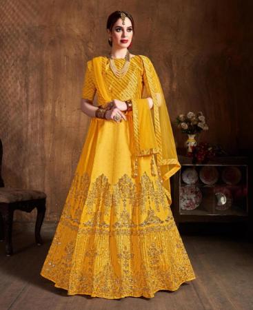 Picture of Graceful Yellow Lehenga Choli