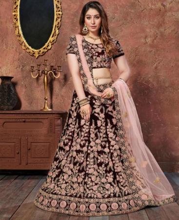 Picture of Ravishing Maroon Lehenga Choli