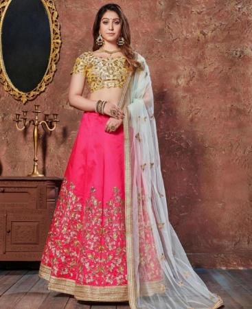 Picture of Pleasing Golden Lehenga Choli