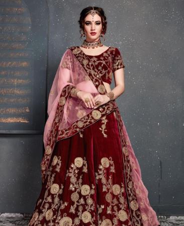 Picture of Gorgeous Maroon Lehenga Choli