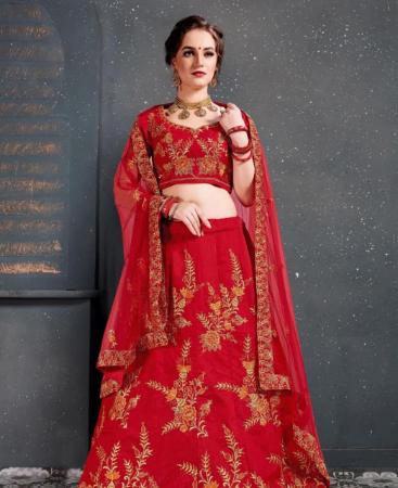 Picture of Bewitching Red Lehenga Choli