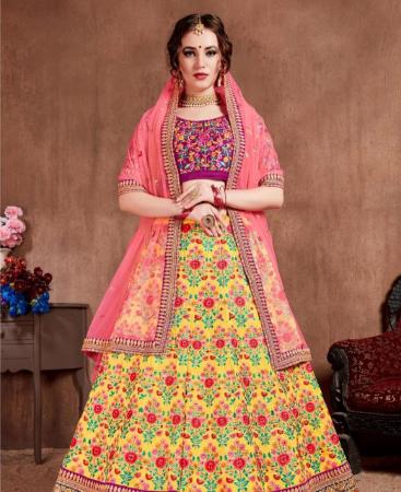 Picture of Splendid Yellow Lehenga Choli