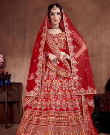 Picture of Grand Red Lehenga Choli