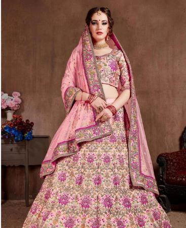 Picture of Appealing Baby Pink Lehenga Choli