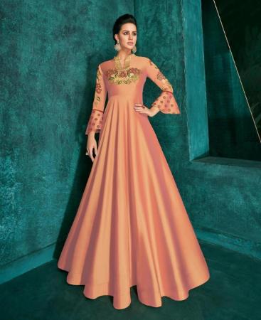 Picture of Excellent Peach Readymade Gown