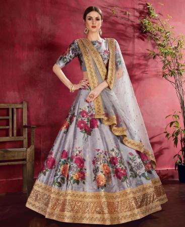 Picture of Appealing Grey Lehenga Choli