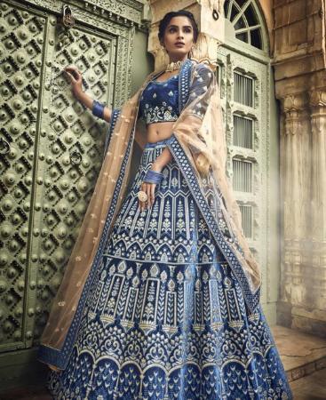 Picture of Delightful Blue Lehenga Choli