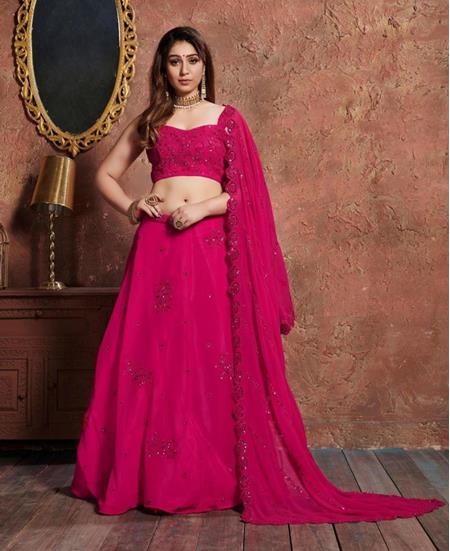 Picture of Classy Dark Pink Lehenga Choli