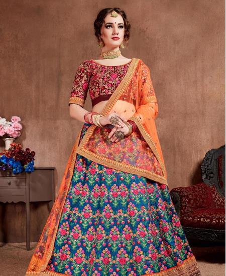 Picture of Elegant Blue Lehenga Choli