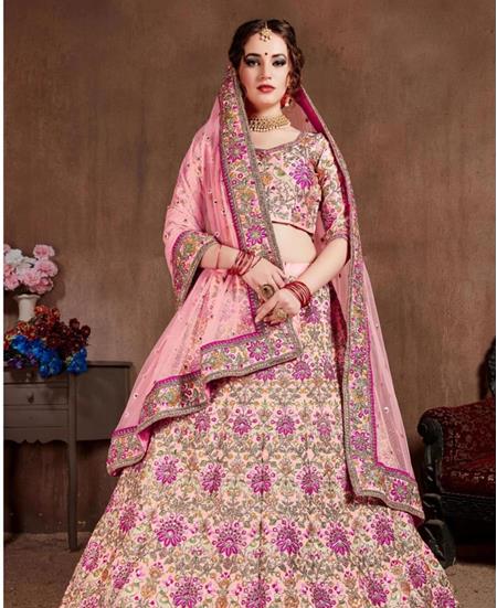 Picture of Appealing Baby Pink Lehenga Choli