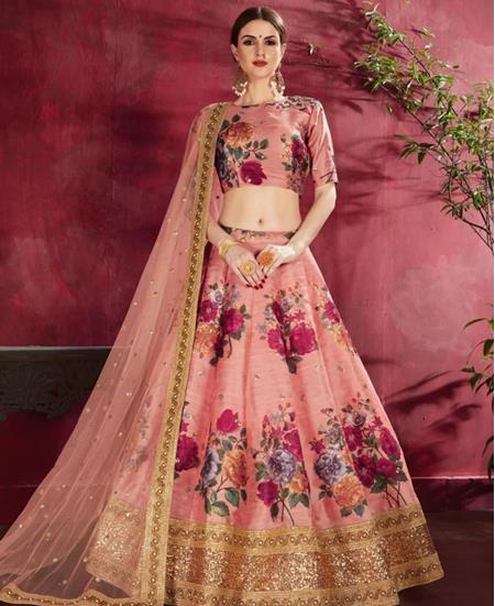 Picture of Excellent Dusty Pink Lehenga Choli