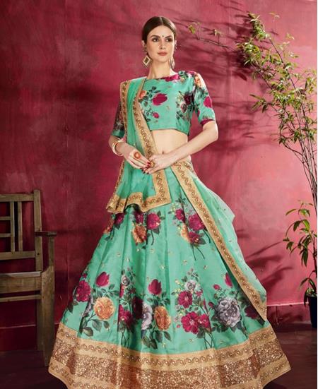 Picture of Classy Sea Green Lehenga Choli