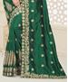 Picture of Graceful Dark Green Silk Saree