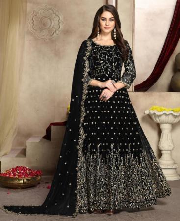 Picture of Graceful Black Anarkali Salwar Kameez