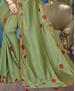 Picture of Excellent Light Olive Green Designer Saree