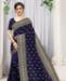 Picture of Appealing Navy Blue Silk Saree