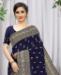 Picture of Appealing Navy Blue Silk Saree