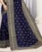 Picture of Appealing Navy Blue Silk Saree