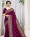 Picture of Alluring Wine Silk Saree