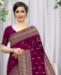 Picture of Alluring Wine Silk Saree