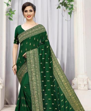 Picture of Beauteous Green Silk Saree